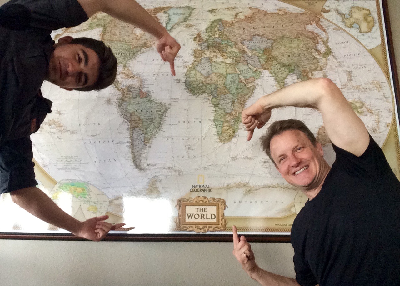 Around the world flight